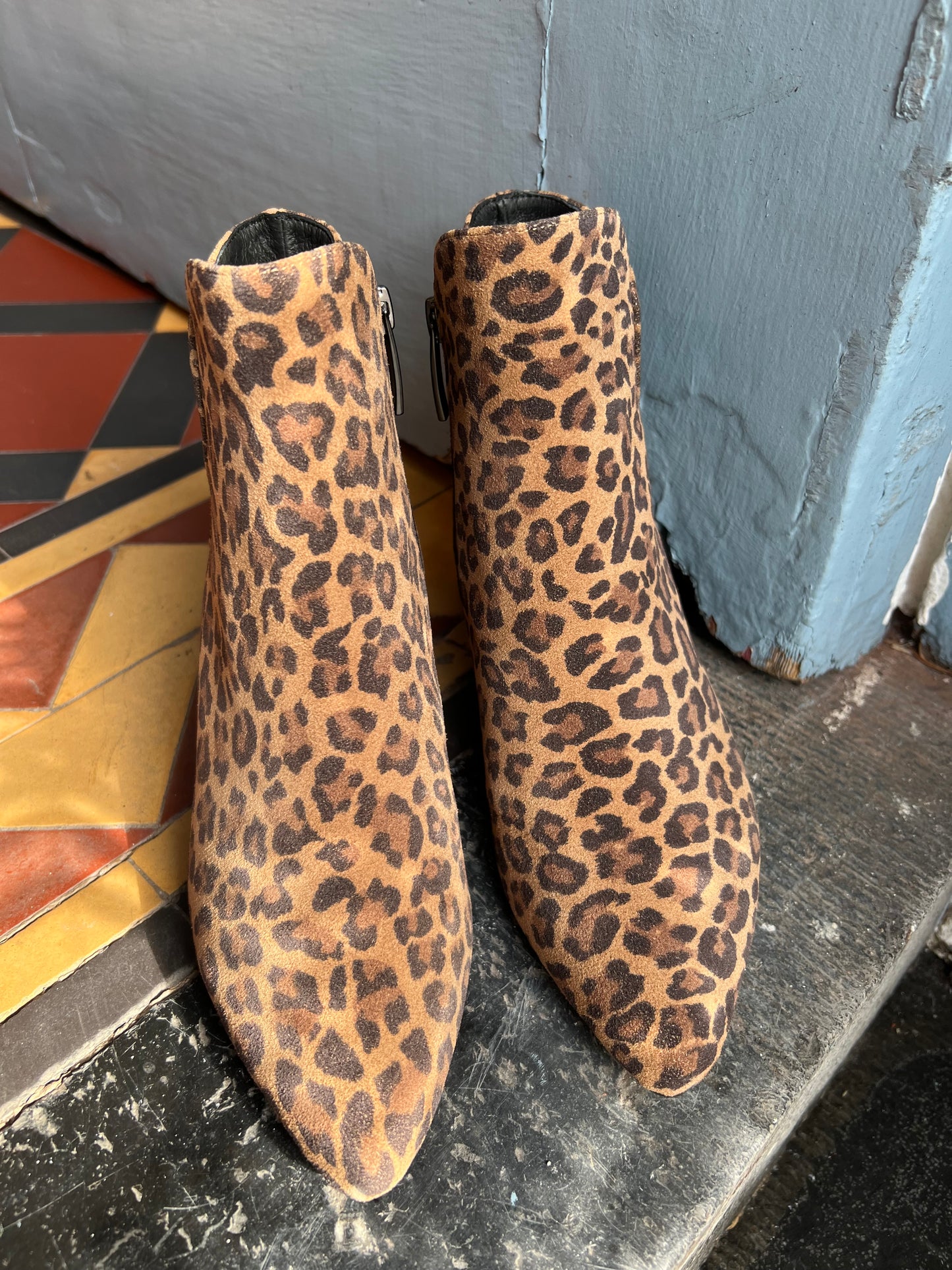 Saga  Leopard Print Zip Shoe Boots