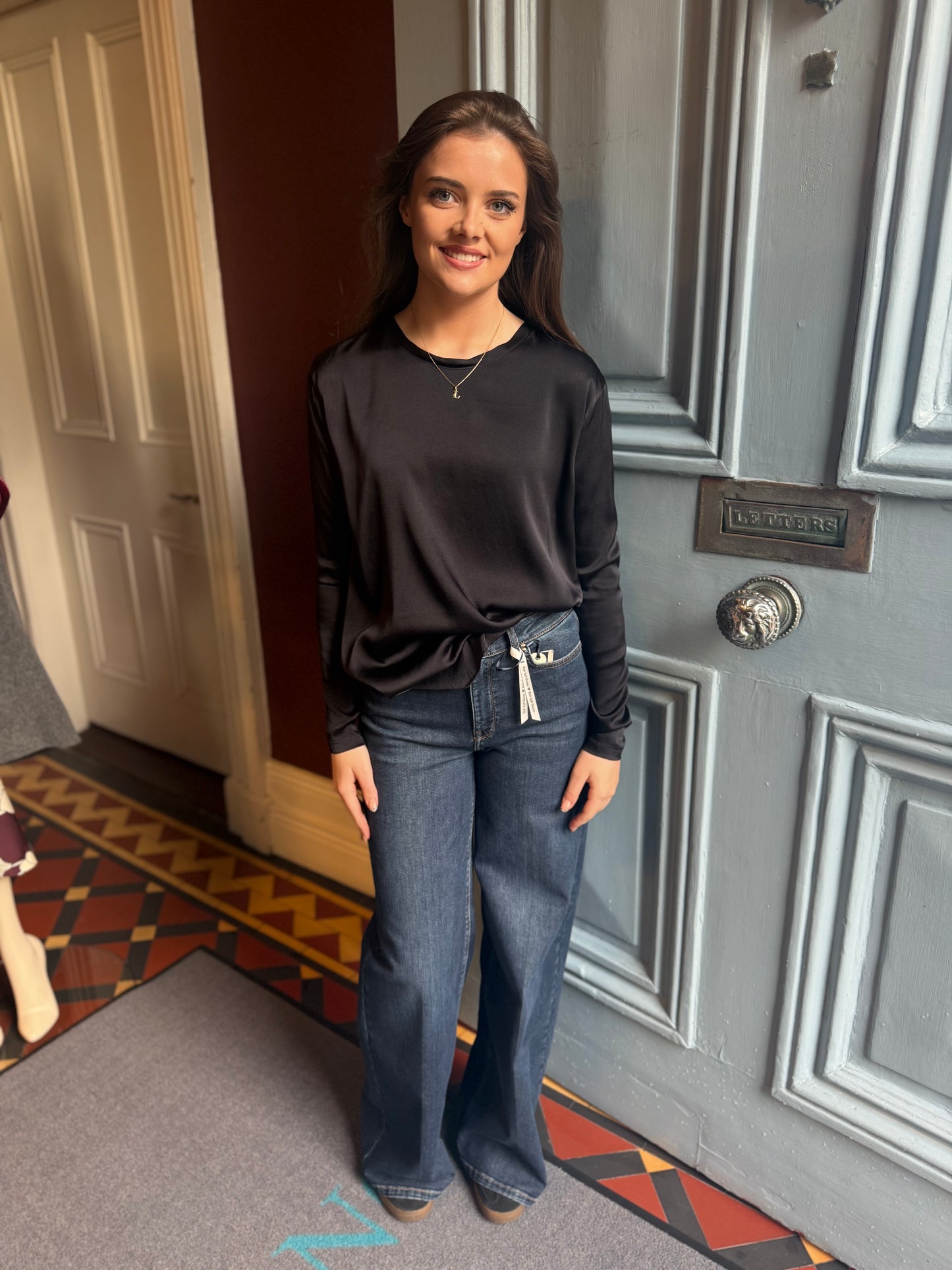 Caliban Black Silk Top