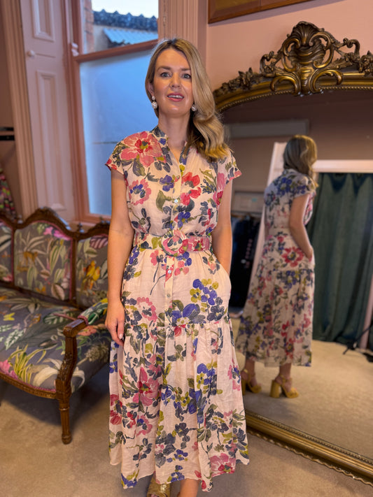 Exquise Evelyn Floral Printed  Dress