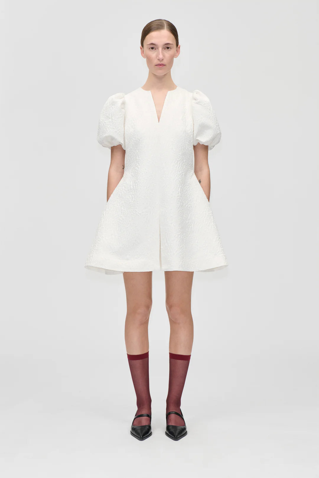 Stine Goya Angled Pleat Mini Dress