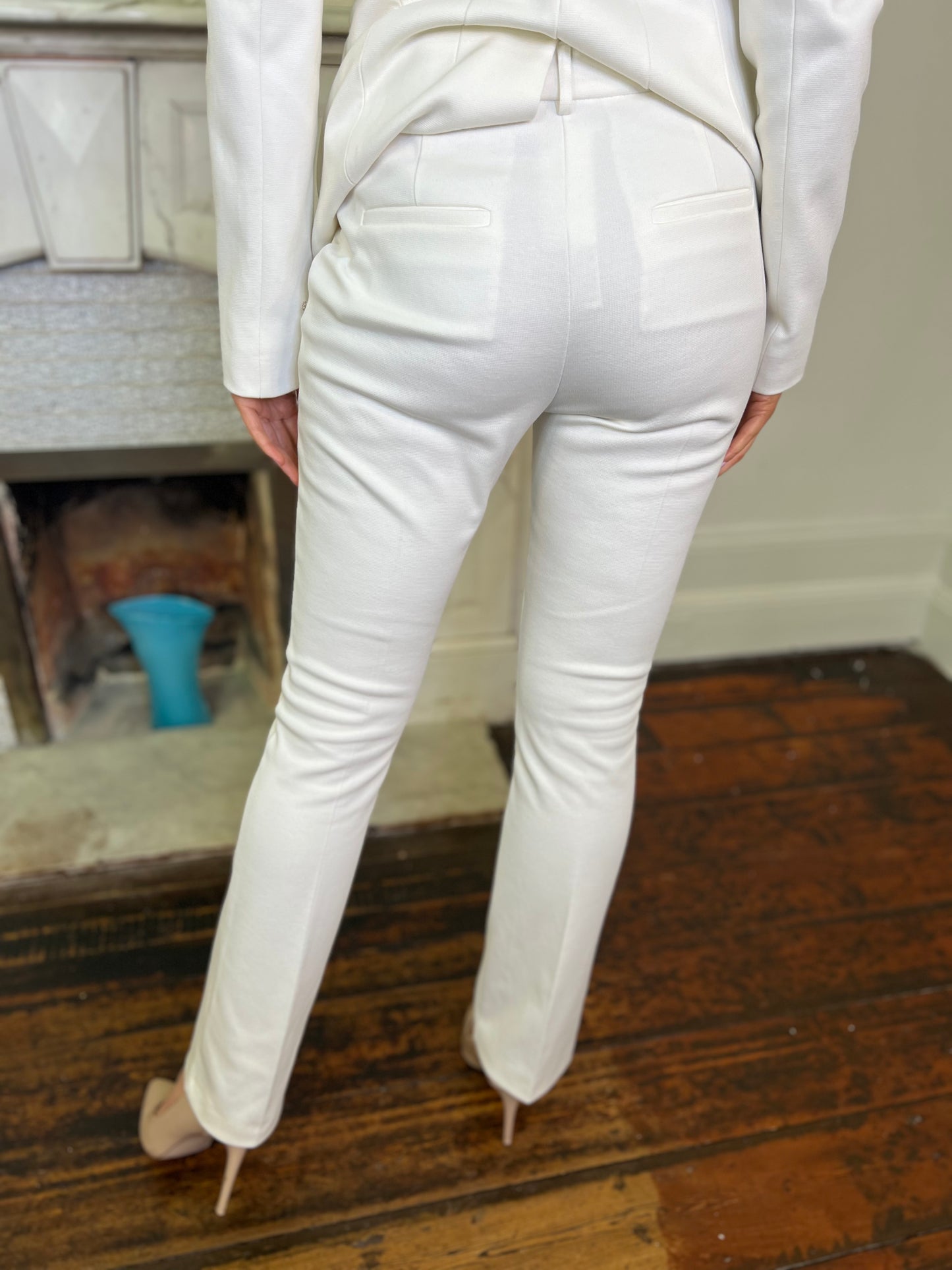 Pontida Compact Jersey Trouser Cream