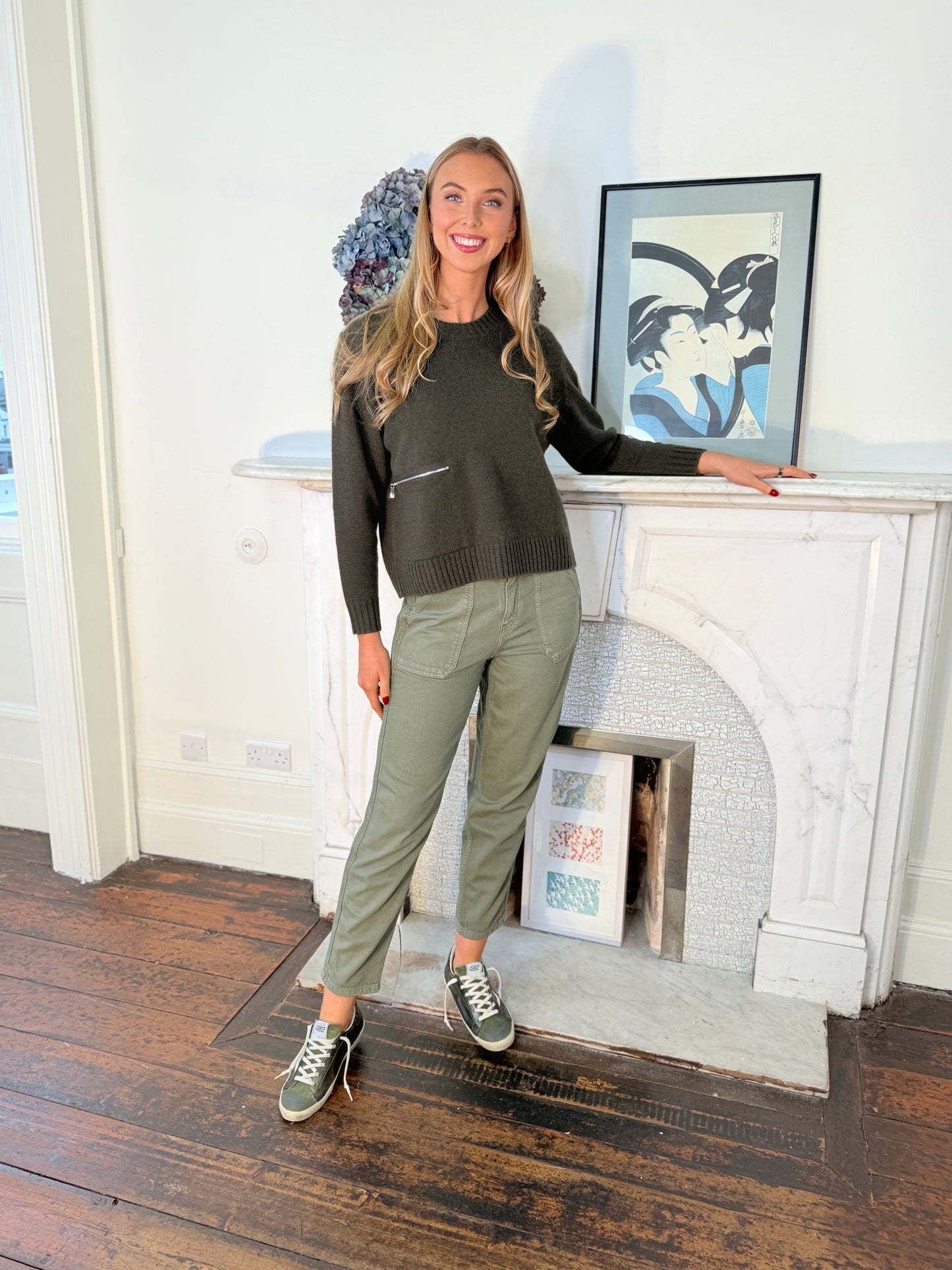 Ba&sh kaki Cashmere Jumper