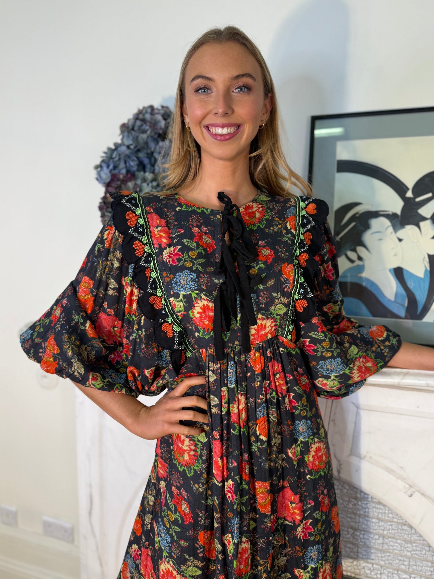 Manoush Jouy Rose Print Dress