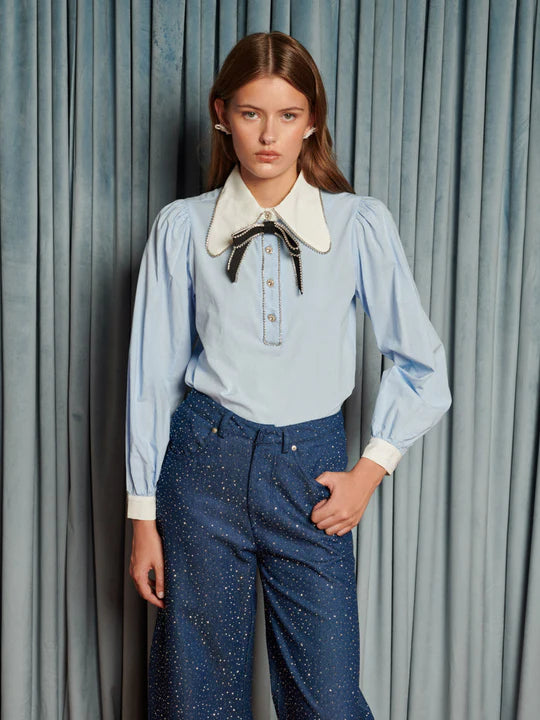 Sister Jane Gem Baby Blue Gem Blouse