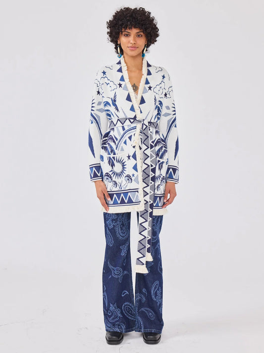 Hayley Menzies Magic Leopard Cardigan Cream