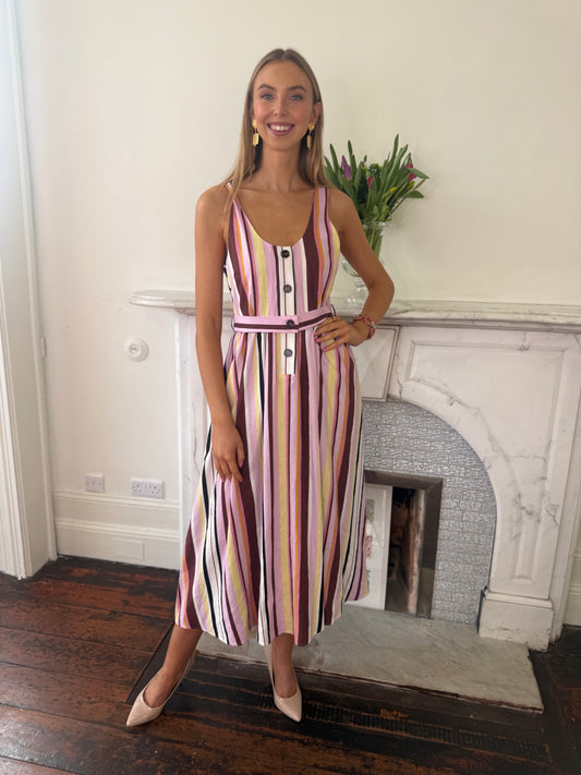 Suncoo Carioca Pink Stripped Dress
