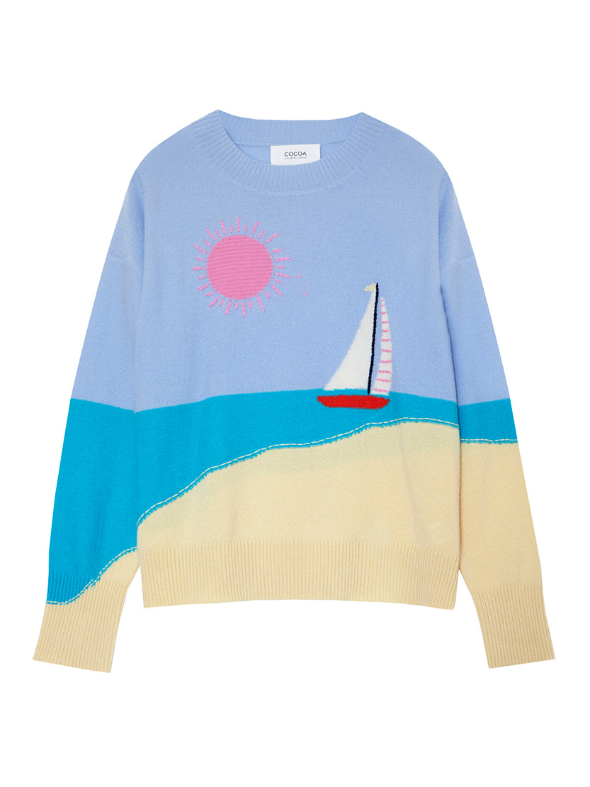 Cocoa Cashmere Mandy  Seaside Sweater