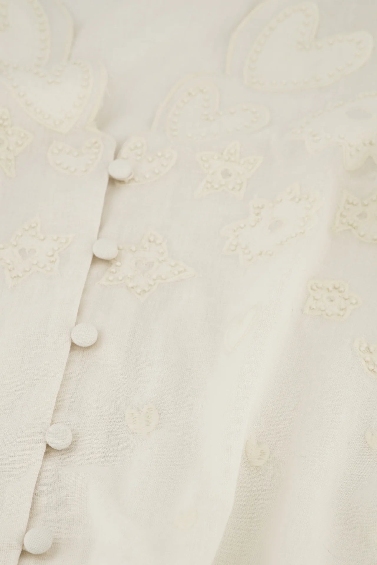 Fabienne Chapot White Blouse With Floral Embroidery