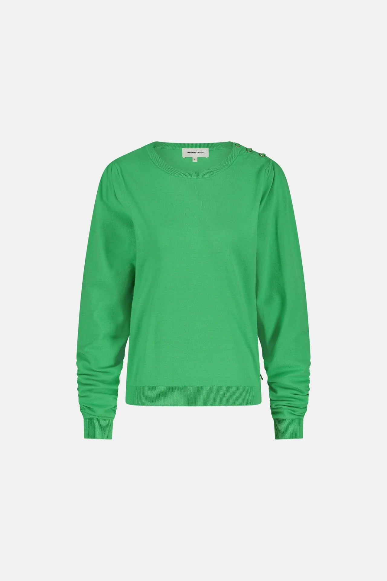 Fabienne Chapot Molly Scrunch Pullover in Green Juice