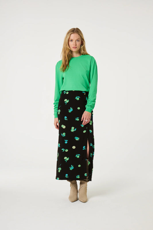 Fabienne Chapot Liona Skirt in Black and Green Zest