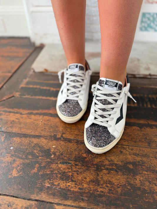 4B12 Supreme Shoe in Champagne Silver and Leopard