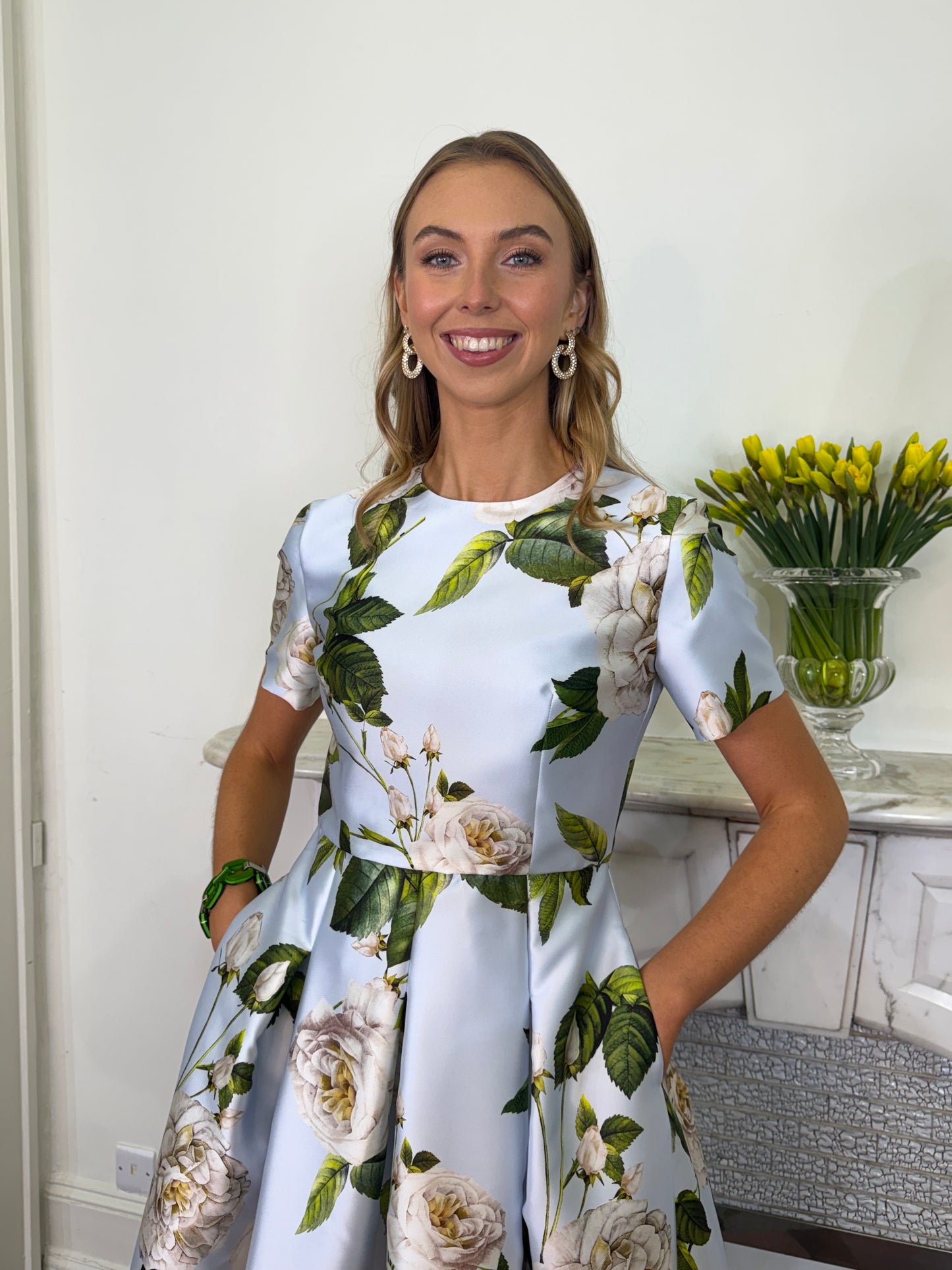 Lunatica Milano Roses Azur Dress