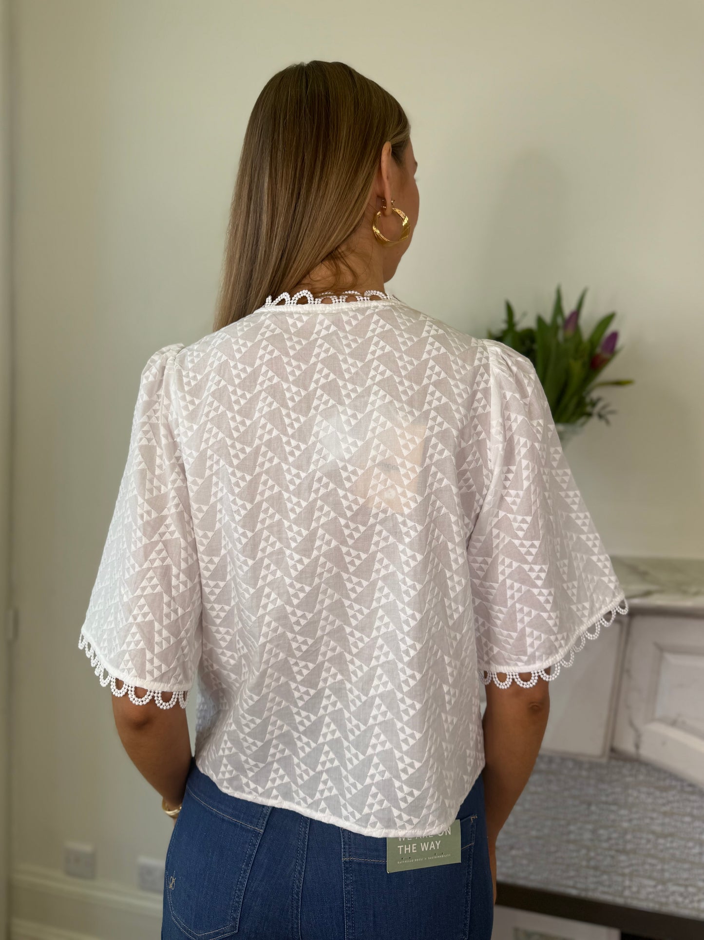 Suncoo Leyla White Embroidered Blouse