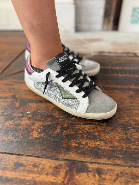 4B12 Supreme Shoe in Silver and Purple
