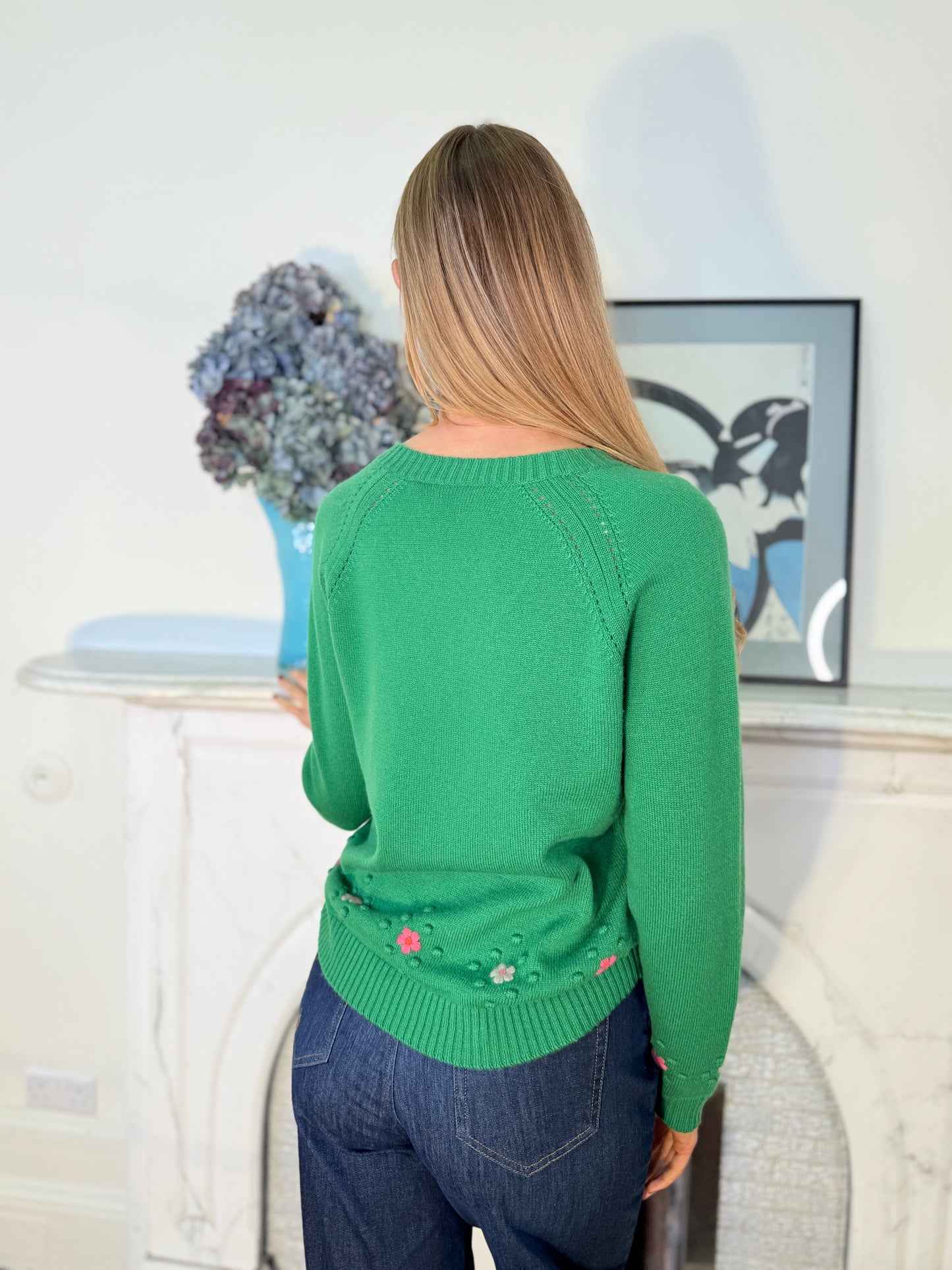 Cocoa Cashmere Sally Fern Green Jumper