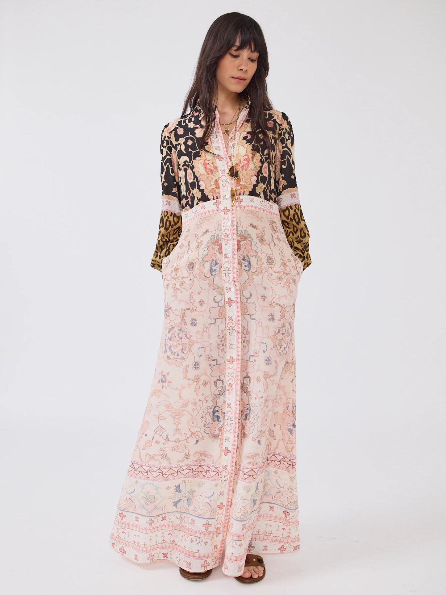 Hayley Menzies Desert Loom Silk Shirt Dress