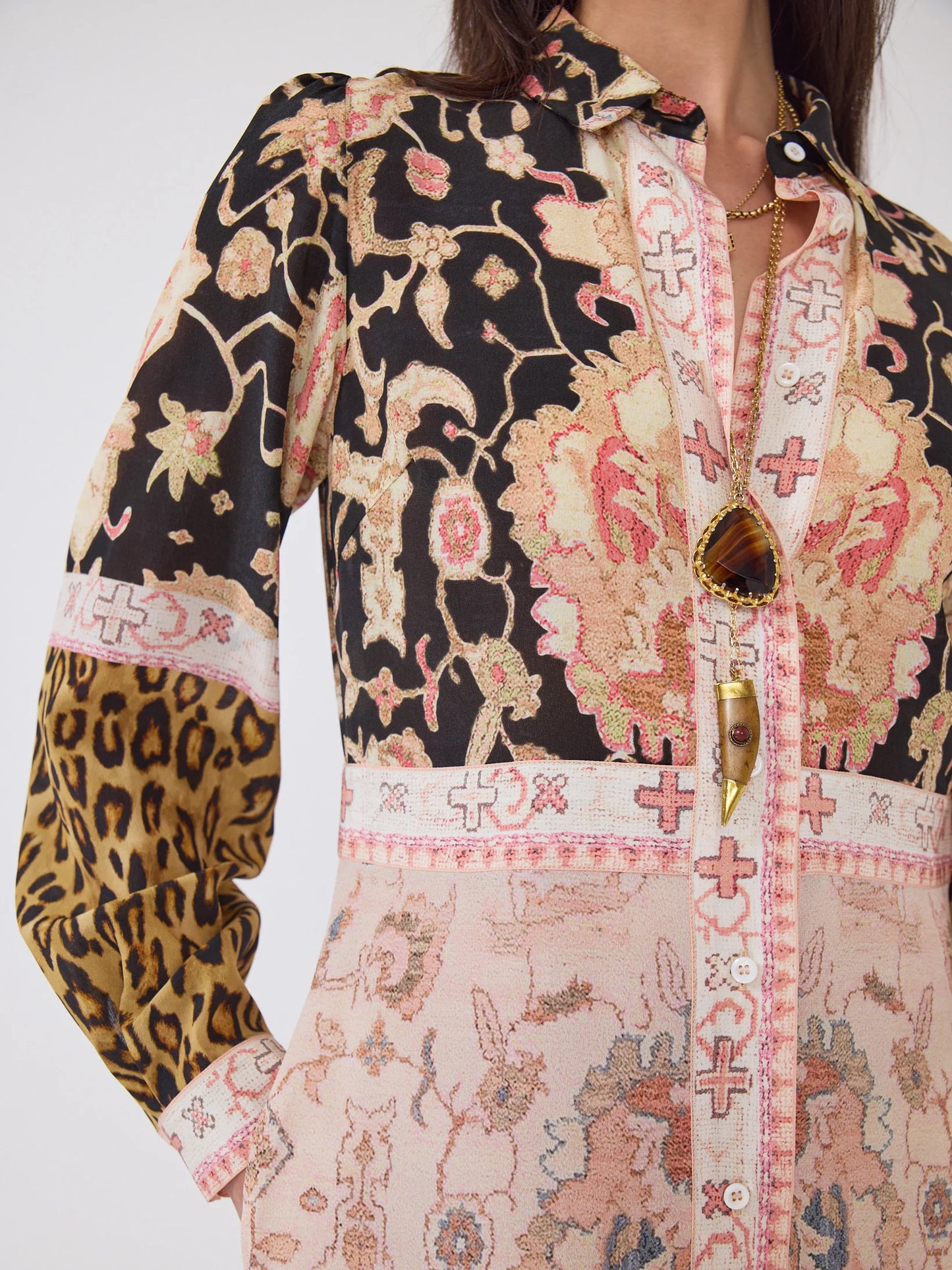 Hayley Menzies Desert Loom Silk Shirt Dress