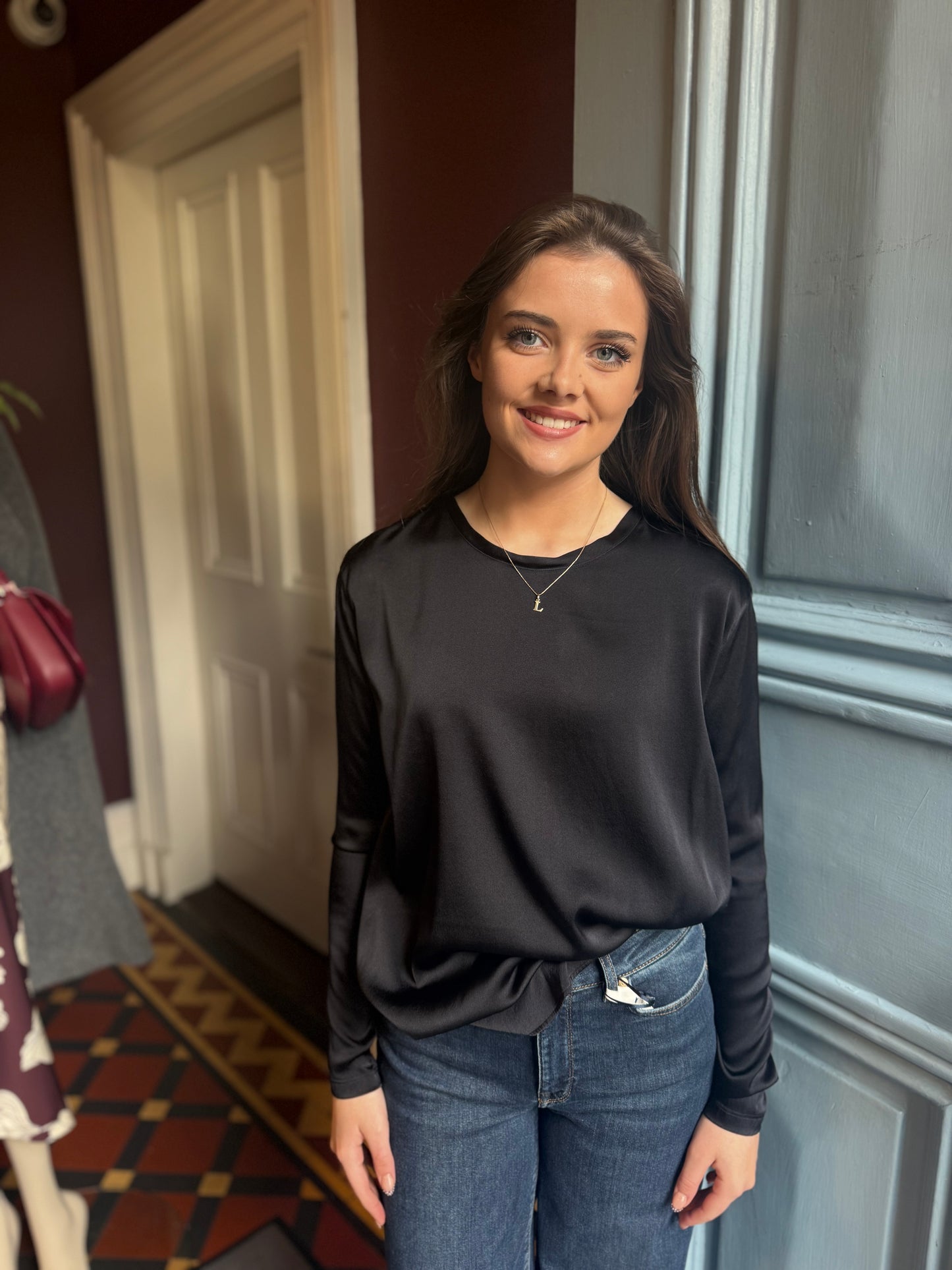 Caliban Black Silk Top