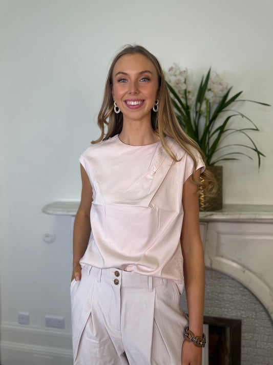 Gustav Fie Sleeveless Top in Pastel Pink