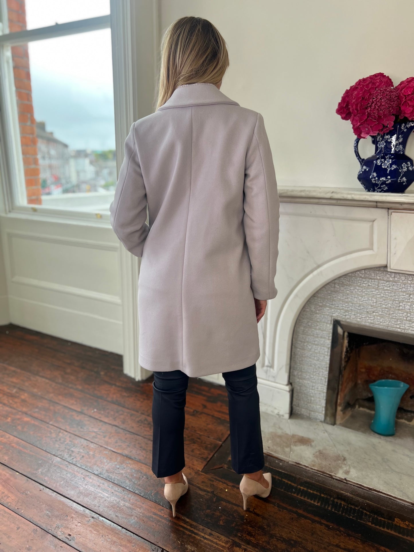 Cornice Light Grey Single Breasted Coat