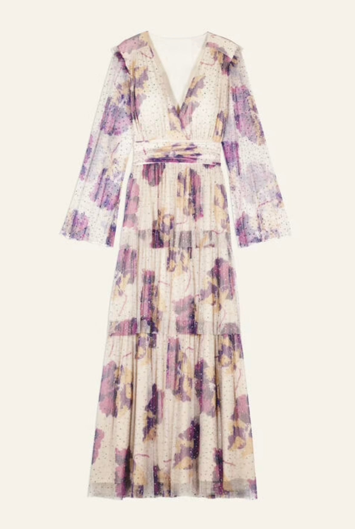 Railey Long Lilac Print Dress