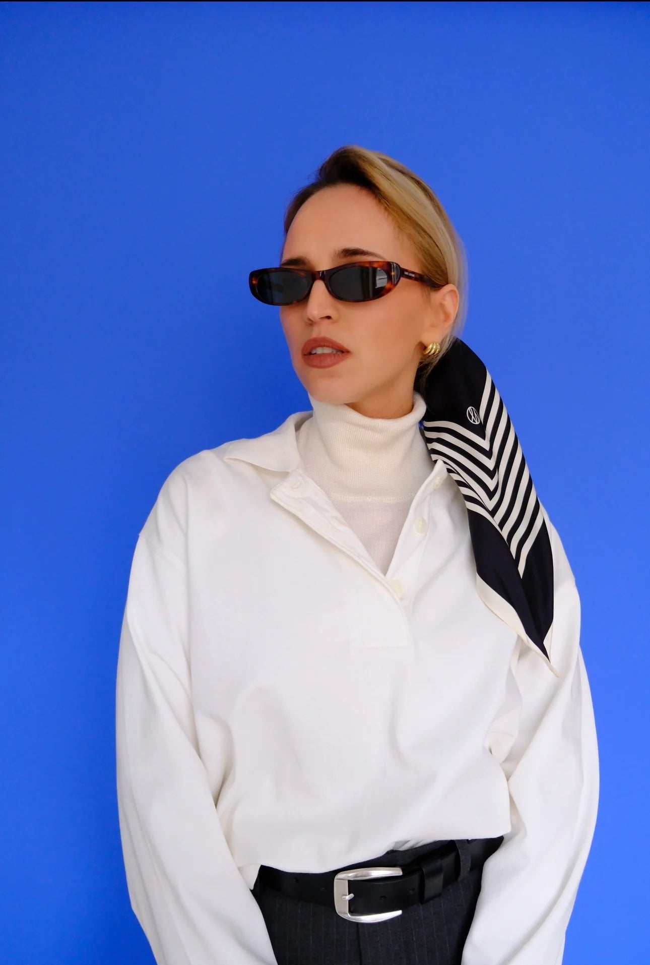 LeScarf No.2 Black 65cm