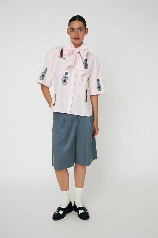 Stella Nova Embroidered Bow Shirt