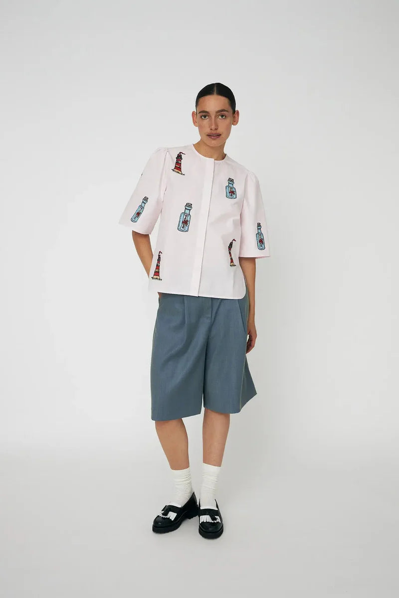 Stella Nova Embroidered Bow Shirt