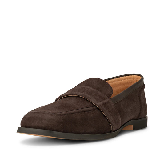 Erika Saddle Loafer Suede Chocolate