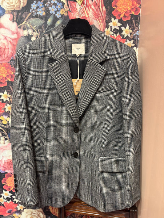 Suncoo Dwight Prince of Wales Black and White Check Blazer