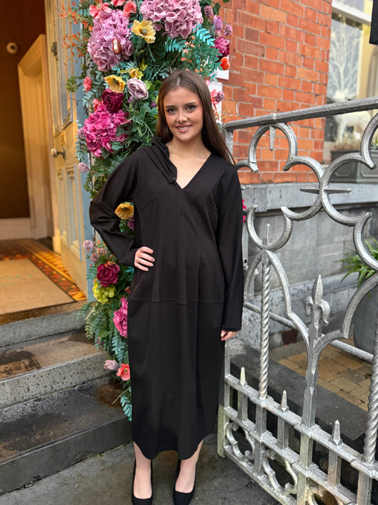 Beatrice B Black Fitted Pencil Style Dress