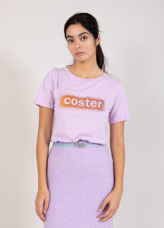 Lavender T-Shirt with Caviar Inverted Logo