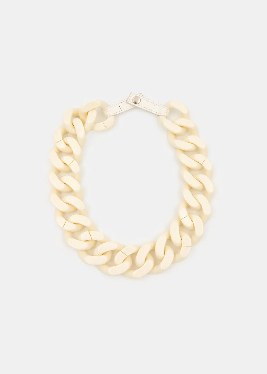 Floris Ecru Resin Chain Necklace