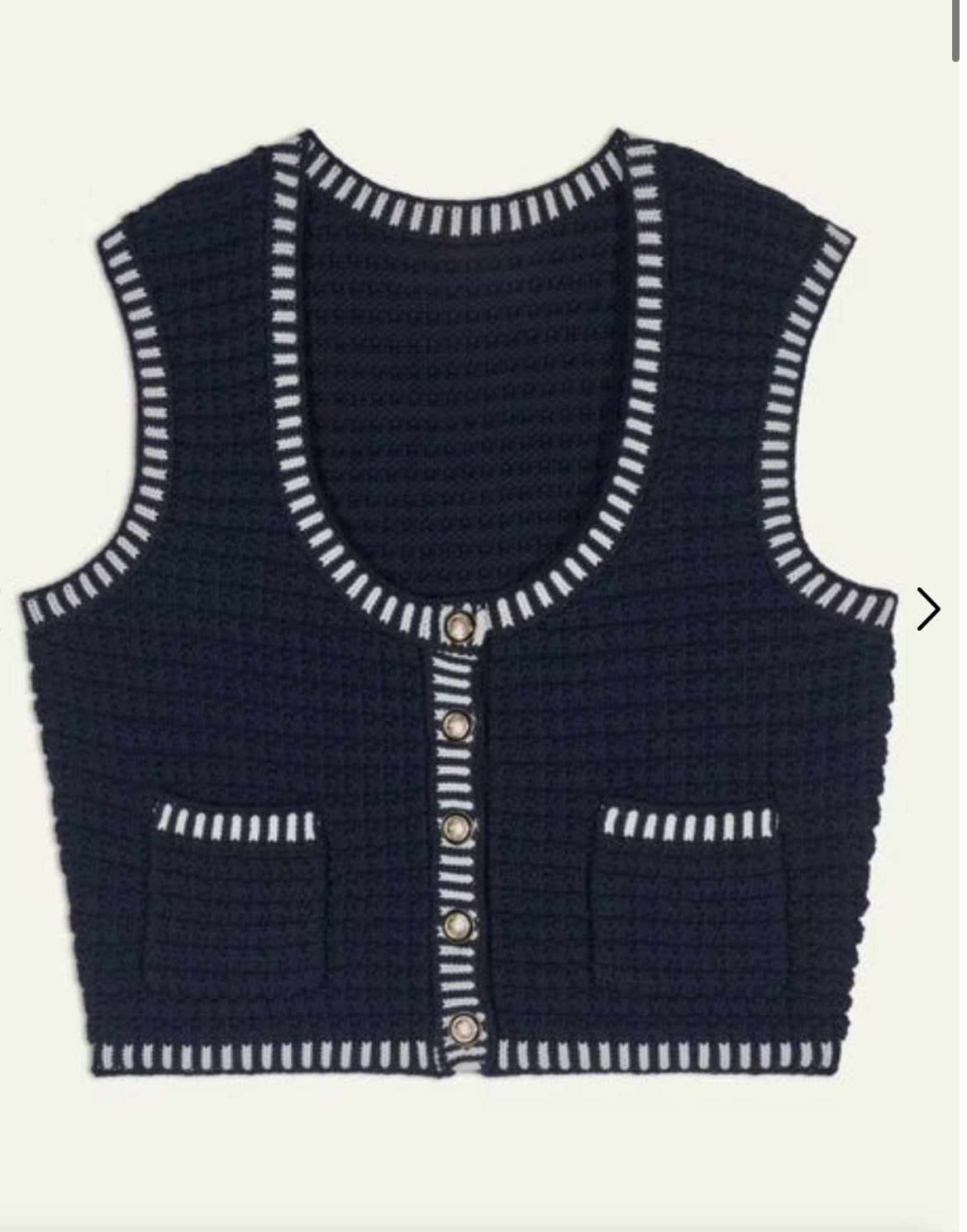 Gustave Sleeveless Waistcoat in Navy