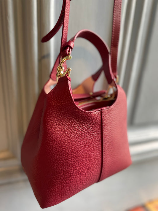 Coccinelle C-Easy Grained Leather Handbag
