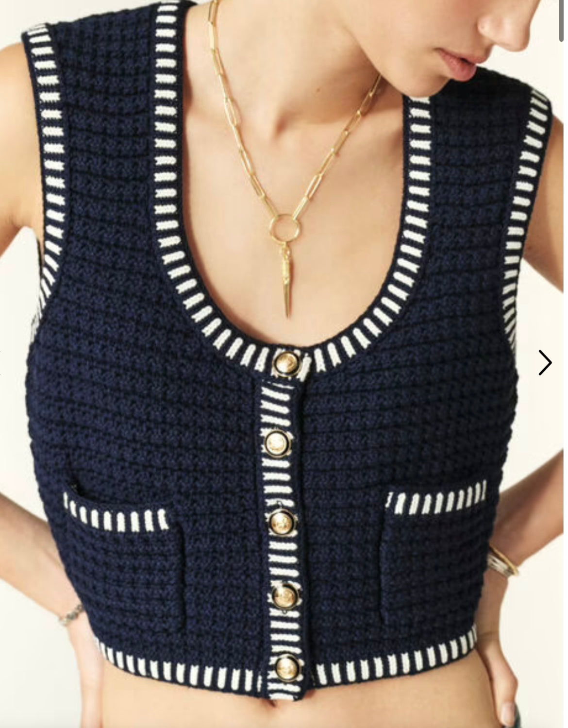 Gustave Sleeveless Waistcoat in Navy