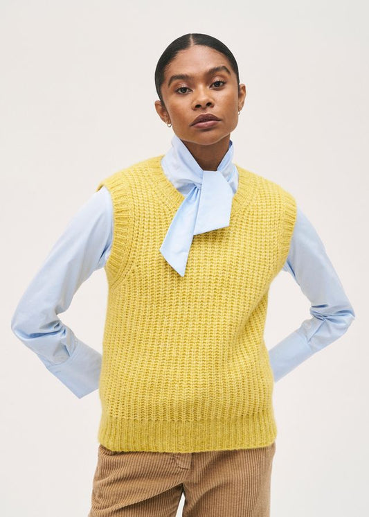 Rosso35 Sleeveless Yellow Knit Sweater
