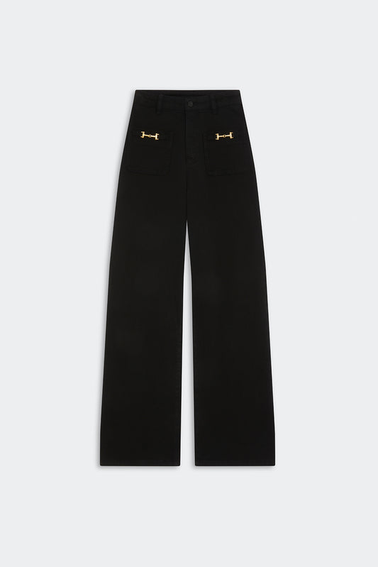 Suncoo Ringo Black Straight Leg Jeans