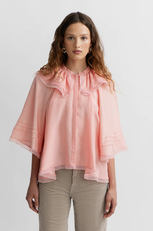 Manoush Peach Lace Blouse