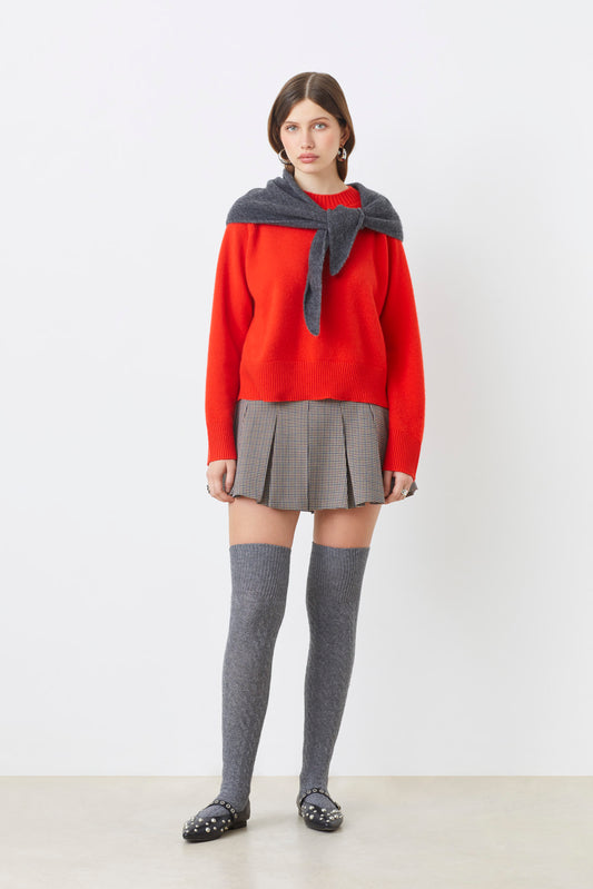 Suncoo Paulvar Red Knit Sweater