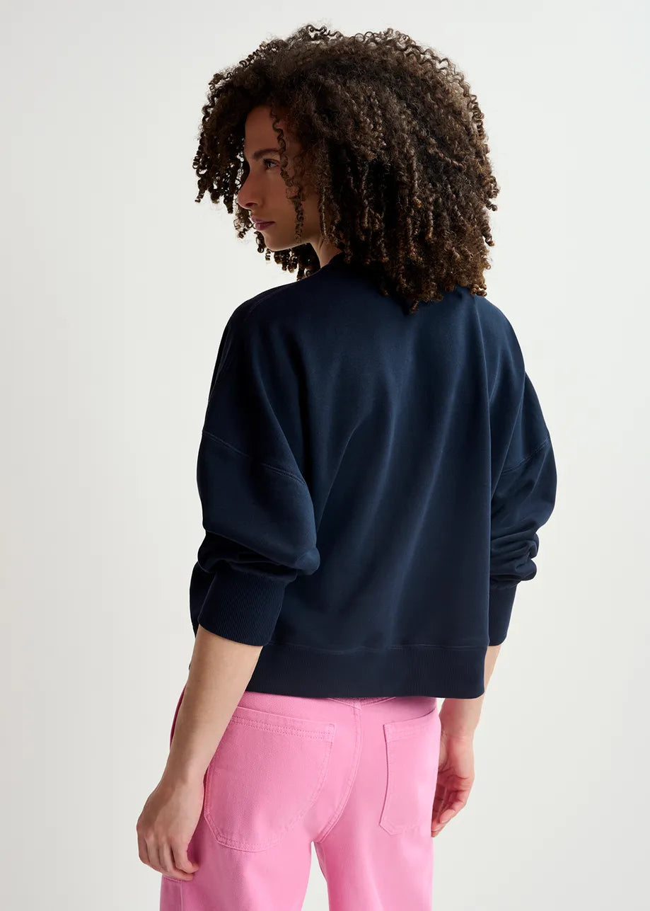 Essentiel Antwerp Navy Hacoeur Heart Embo Sweatshirt