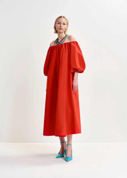 Essentiel Antwerp Off The Shoulder Red