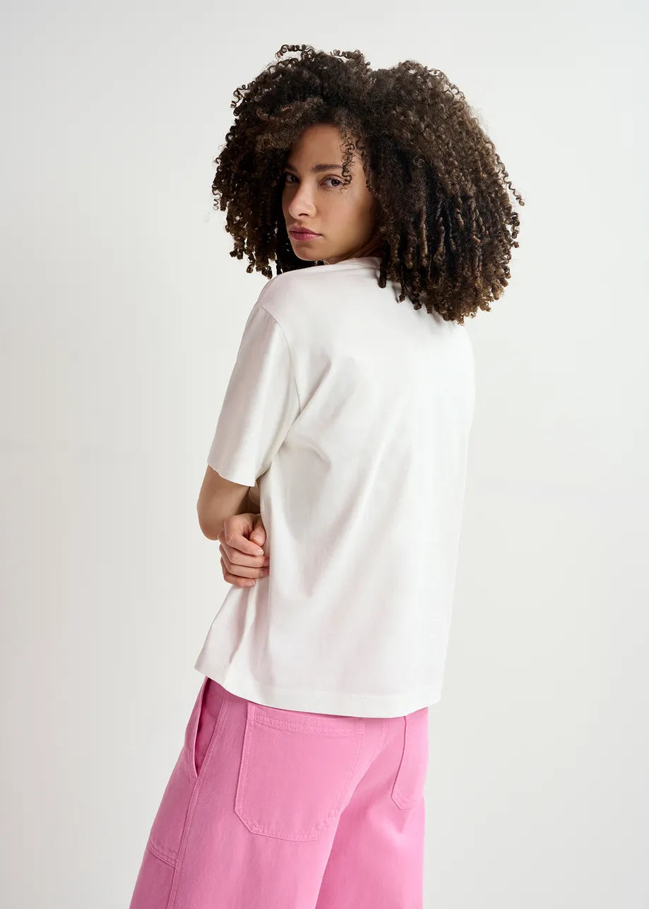 Essentiel Antwerp Harisson Off White Cake Embo T-Shirt