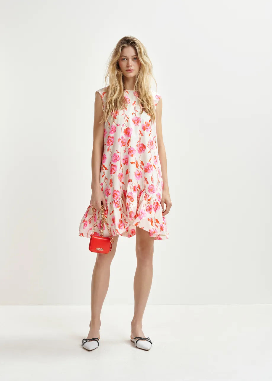 Essentiel Antwerp  Floral Ruffle Mini Dress