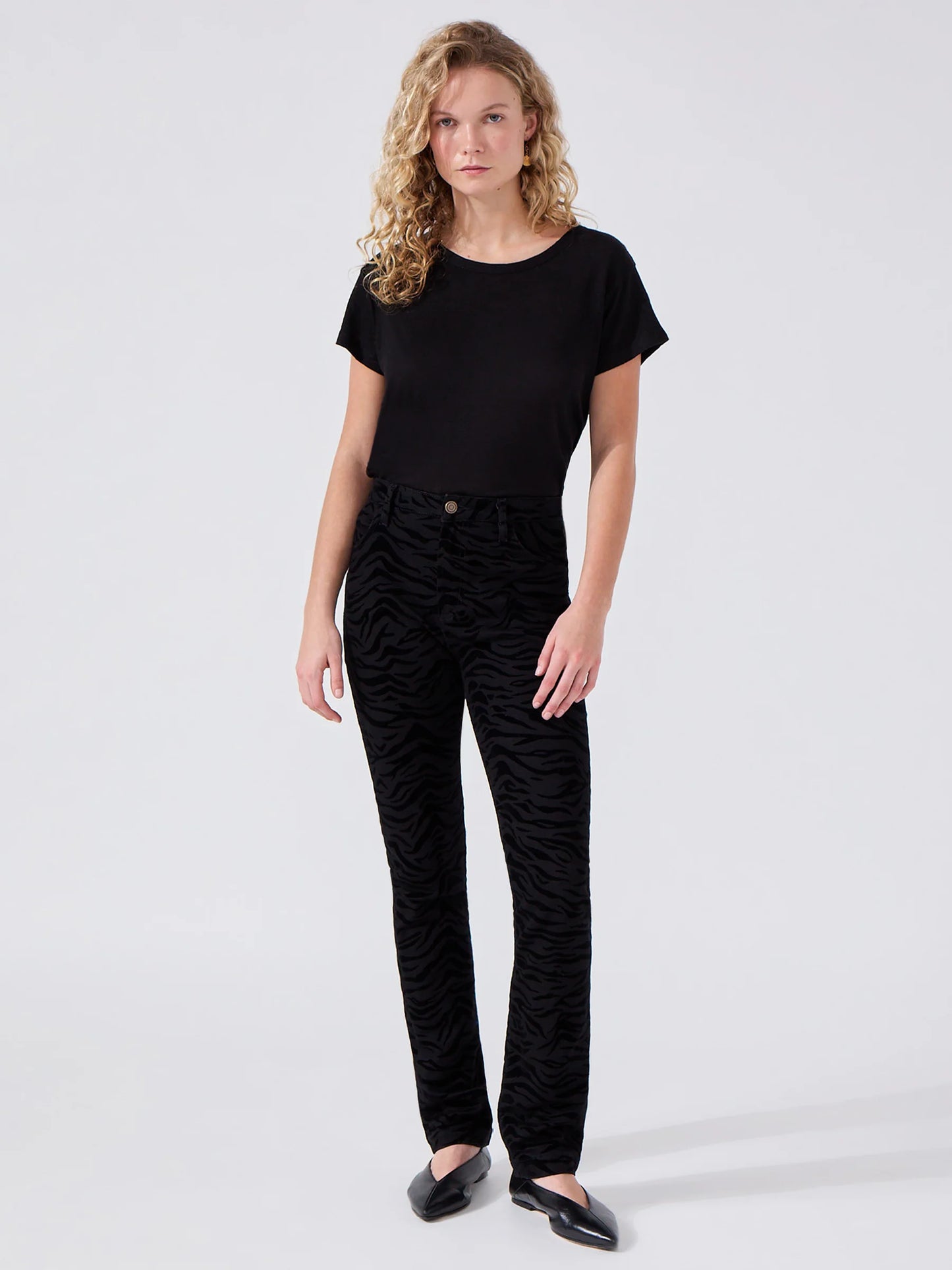 Hayley Menzies High Rise Black  Printed Jeans