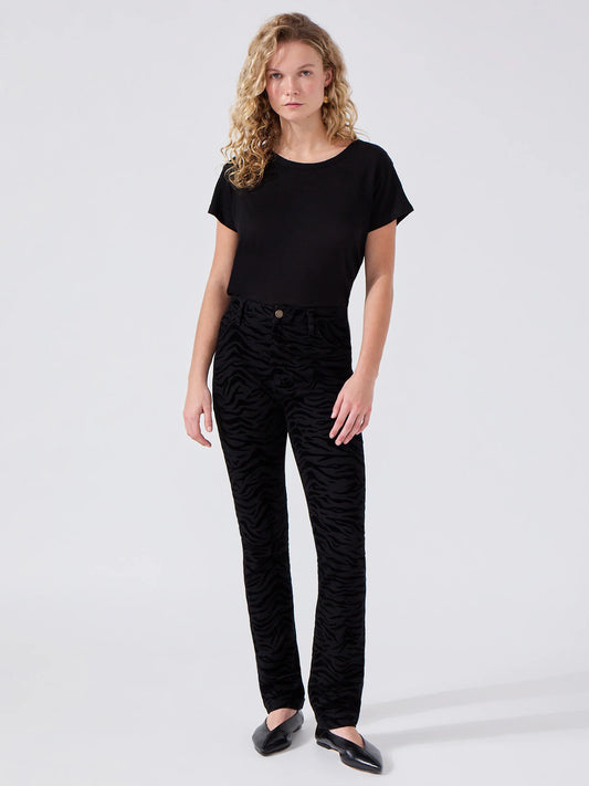 Hayley Menzies High Rise Black  Printed Jeans