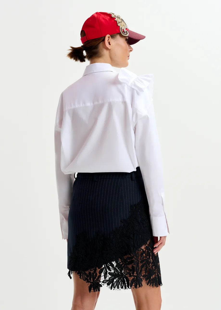 Essentiel Antwerp Ibody Frill Shirt White