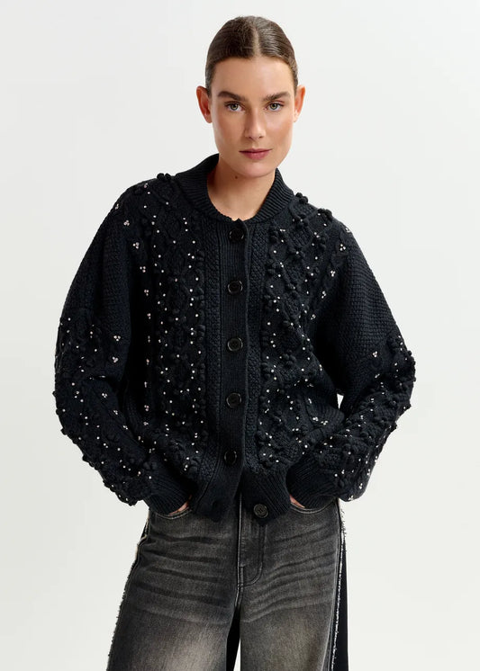 Essentiel Antwerp IItimate Rhinestone Cardigan