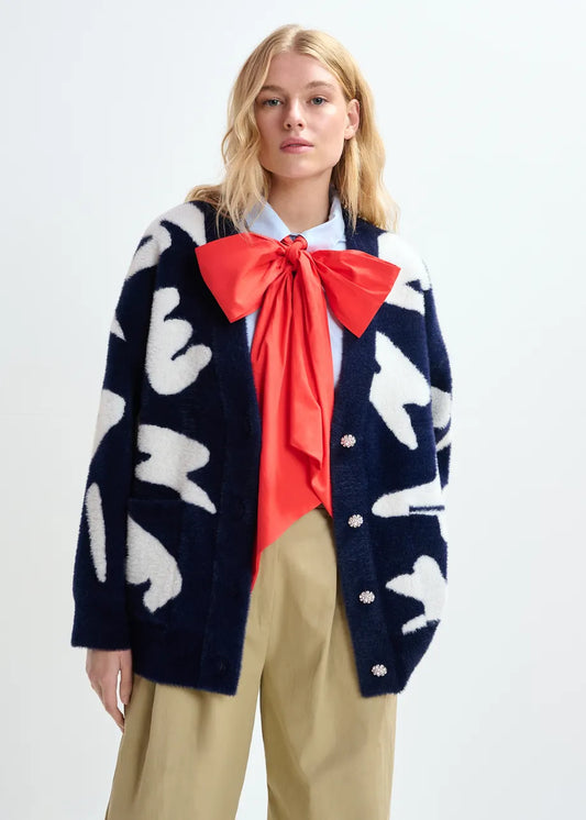 Essentiel Antwerp Jarden Letters Knit Cardigan