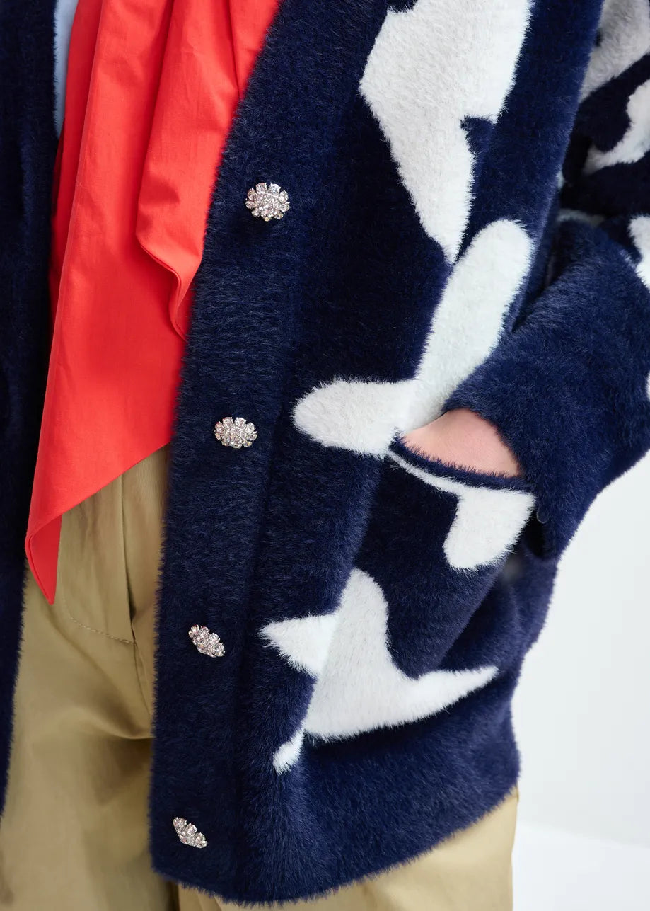 Essentiel Antwerp Jarden Letters Knit Cardigan